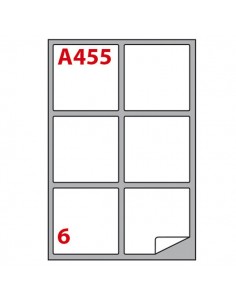 Etichetta Adesiva A/455 Bianca 100Fg A4 99,1X93,1Mm (6Et/Fg) Markin - 210A455 Markin - 1