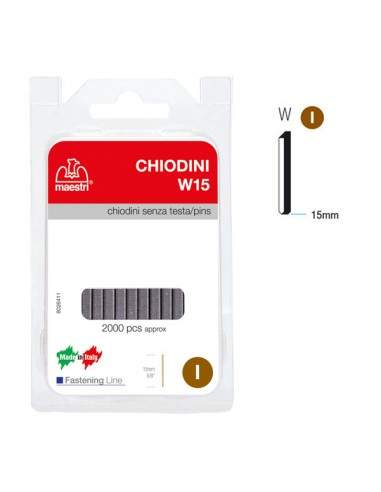 Chiodini S/Testa W15 In Blister Da 2000 C. Ro-Ma - 1130820  - 1