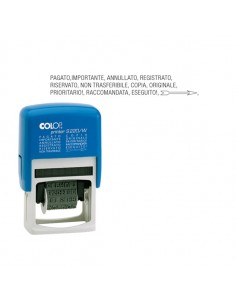 Timbro S220/W Polinomio 12Diciture 4Mm Autoinchiostrante Colop - S220/W Colop - 1