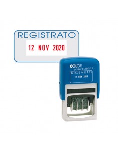 Timbro S260/L3 Datario + Registrato 4Mm Autoinchiostrante Colop - S260L3.BLS Colop - 1