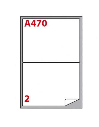 Etichetta Adesiva A/470 Bianca 100Fg A4 199,6X143,5Mm (2Et/Fg) Markin - 210A470 Markin - 1