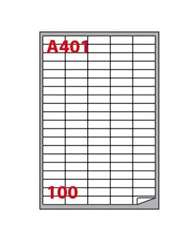 Etichetta Adesiva A/401 Bianca 100Fg A4 37X14Mm (100Eti/Fg) Markin - 210A401 Markin - 1