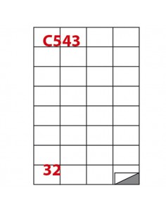 Etichetta Adesiva C/543 Bianca 100Fg A4 52,5X37Mm (32Et/Fg) Markin - 210C543 Markin - 1