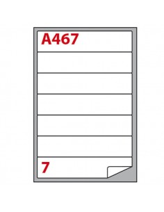 Etichetta Adesiva A/467 Bianca 100Fg A4 190X38Mm (7Et/Fg) Markin - 210A467 Markin - 1