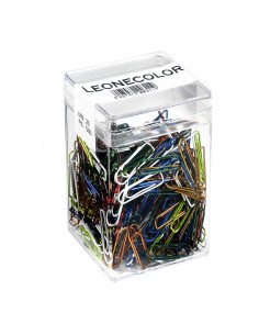 Barattolo 500 Fermagli Colori Metal N.2 Mm26 Leone Color - FX50 Leone Dell'Era - 1