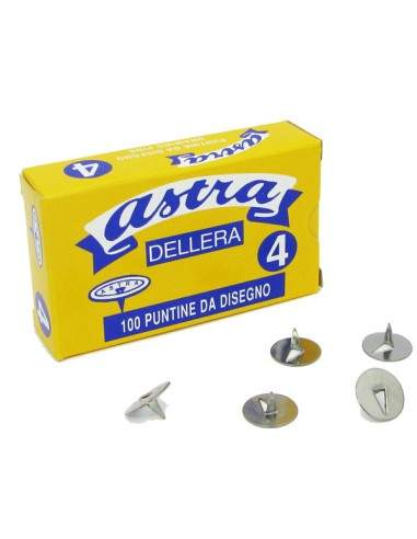 Scatola 100 Puntine Astra N.4 Acciaio Lucido - PL4 - (conf. 10) Leone Dell'Era - 1