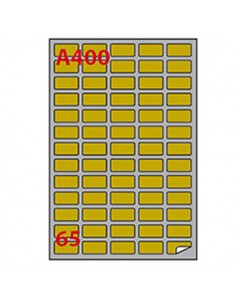 Etichetta Adesiva A/400 Oro 100Fg A4 Laser 38,1X21,2Mm (65Et/Fg) Markin - 220LGA400 Markin - 1