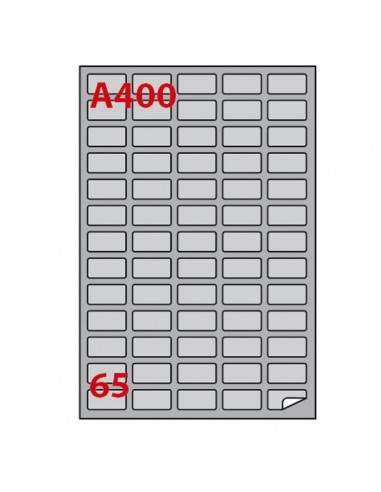 Etichetta Adesiva A/400 Argento 100Fg A4 Laser 38,1X21,2Mm (65Et/Fg) Markin - 220LSA400 Markin - 1