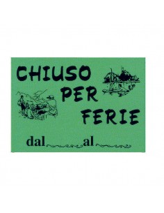 Cartello In Cartoncino 'Chiuso Per Ferie' 16X23Cm Cwr 315/12 - 315/12 - (conf. 10) CWR - 1