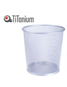 Cestino Gettacarte 12Lt Silver In Metallo Titanium - 72830-TI  - 1