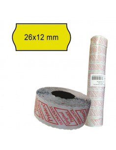 Pack 10 Rotoli 1000 Etich. 26X12Mm Onda Giallo Perm. Printex - 2612sfr10gi Printex - 1