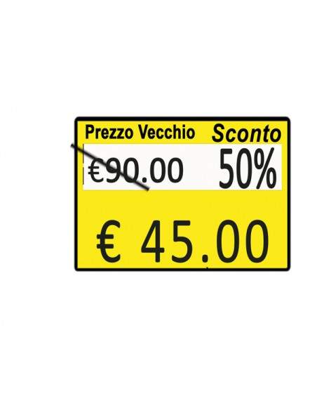 Pack 10 Rotoli 600 Etich. 26X19Mm "Taglio Prezzo..." Giallo Perm. Printex - B10/2619/CPGSTS Printex - 2