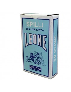 Scatola 50Gr Spilli N° 5 Ø0,80Mm L30Mm In Ferro Lucido Leone - LF04/5 Leone Dell'Era - 1