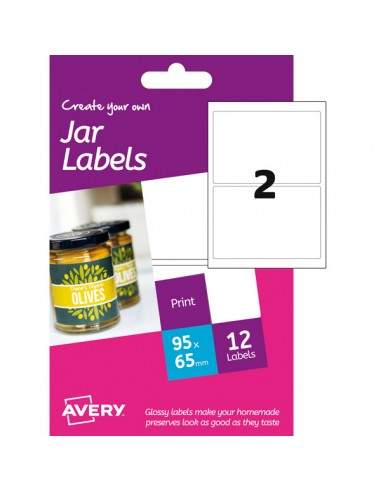 Etichetta Adesiva Hjj01 Carta Glossy 6Fg A6 64X95Mm (2Et/Fg) Inkjet Avery - HJJ01 Avery - 1