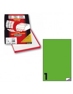 Etichetta Adesiva C/503 Verde Fluo 100Fg A4 210X297Mm (1Et/Fg) Markin - X210C503F-VE Markin - 1