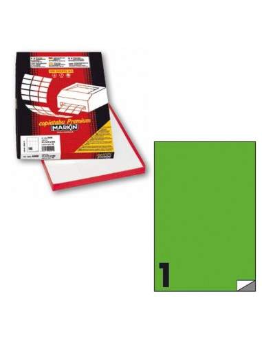 Etichetta Adesiva C/503 Verde Fluo 100Fg A4 210X297Mm (1Et/Fg) Markin - X210C503F-VE Markin - 1