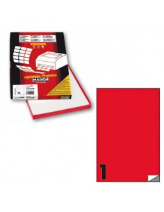 Etichetta Adesiva C/503 Rosso Fluo 100Fg A4 210X297Mm (1Et/Fg) Markin - X210C503F-RO Markin - 1