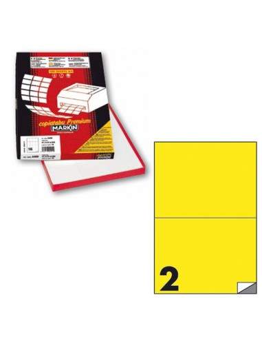 Etichetta Adesiva C/509 Giallo Fluo 100Fg A4 210X148Mm (2Et/Fg) Markin - X210C509F-GI Markin - 1