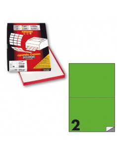Etichetta Adesiva C/509 Verde Fluo 100Fg A4 210X148Mm (2Et/Fg) Markin - X210C509F-VE Markin - 1