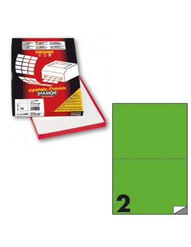 Etichetta Adesiva C/509 Verde Fluo 100Fg A4 210X148Mm (2Et/Fg) Markin - X210C509F-VE Markin - 1