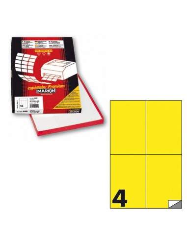 Etichetta Adesiva C/519 Giallo Fluo 100Fg A4 105X148Mm (4Et/Fg) Markin - X210C519F-GI Markin - 1
