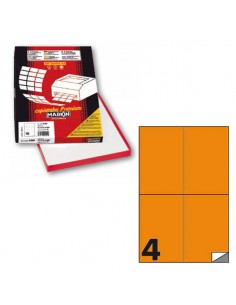 Etichetta Adesiva C/519 Arancio Fluo 100Fg A4 105X148Mm (4Et/Fg) Markin - X210C519F-AR Markin - 1