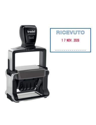 Timbro Professional 4.0 5460/Pr4/L1 Datario + Ricevuto Autoinchiostrante Trodat - 120416 Trodat - 1