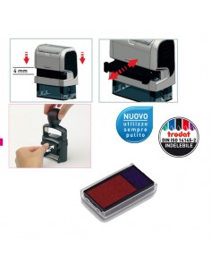 Blister Da 3 Tamponi 6/4912-2 Blu/Rosso Trodat - 1496 Trodat - 1