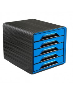 Cassettiera 5 Cassetti Standard Nero/Blu Oceano 7-111 Smoove Cep - 1071110351 CEP - 1