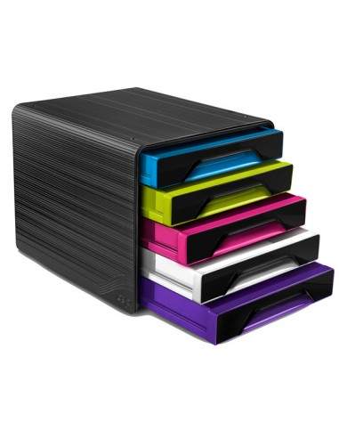 Cassettiera 5 Cassetti Standard Nero/Multicolori 7-111 Smoove Cep - 1071110411 CEP - 1