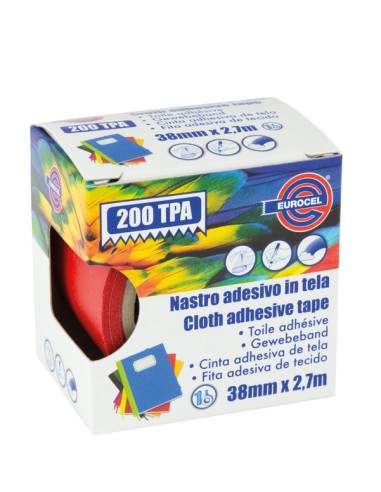 Nastro Adesivo Telato Tpa Rosso 200 38Mmx2,7Mt Eurocel - 016214314 Eurocel - 1