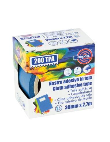 Nastro Adesivo Telato Tpa Blu 200 38Mmx2,7Mt Eurocel - 016614314 Eurocel - 1