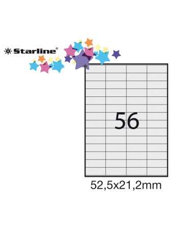 Etichetta Adesiva Bianca 100Fg A4 52,5X21,2Mm (56Et/Fg) Starline - STL3018 STARLINE - 1