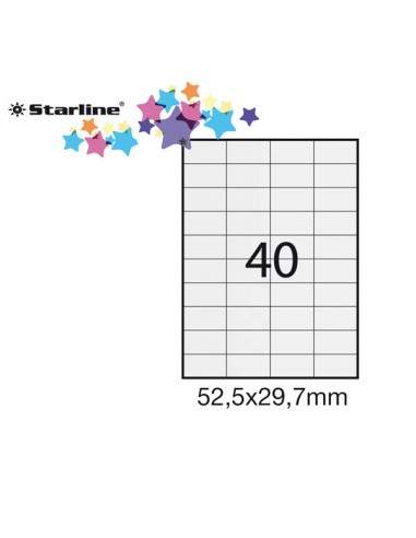 Etichetta Adesiva Bianca 100Fg A4 52,5X29,7Mm (40Et/Fg) Starline - STL3019 STARLINE - 1