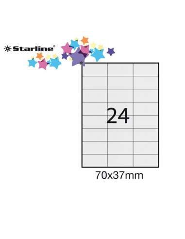 Etichetta Adesiva Bianca 100Fg A4 70X37Mm (24Et/Fg) Starline - STL3024 STARLINE - 1
