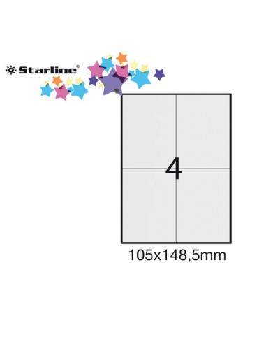 Etichetta Adesiva Bianca 100Fg A4 105X148,5Mm (4Et/Fg) Starline - STL3037 STARLINE - 1