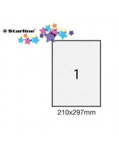 Etichetta Adesiva Bianca 100Fg A4 210X297Mm (1Et/Fg) Starline - STL3043 STARLINE - 1