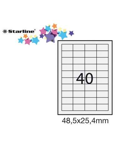 Etichetta Adesiva Bianca 100Fg A4 48,5X25,4Mm (40Et/Fg) Starline - STL3050 STARLINE - 1