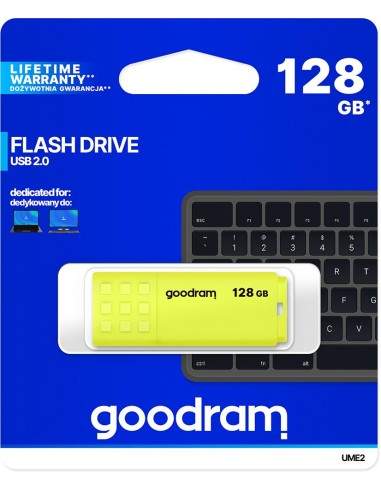 Pendrive GoodRAM 128GB UME2 yellow USB 2.0 - retail blister Goodram - 1
