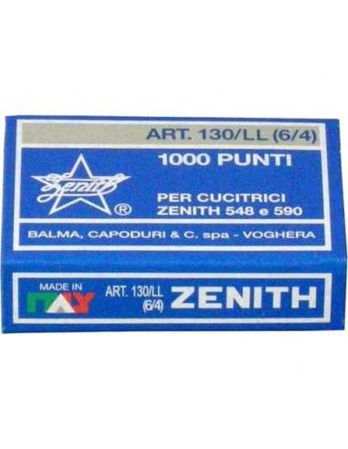 Punti metallici ZENITH 130/LL 6/4  Conf. 1000 pezzi - 0301306401 Zenith - 1