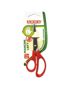 Forbice ARDA ABS/acciaio INOX rosso Left per mancini 13 cm FA1206 Arda - 1