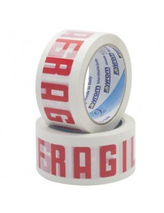 Nastro adesivo da imballo Vinyl SYROM formato 50 mm x 66 m - pvc bianco (stampa rossa) - 7621 Syrom - 1