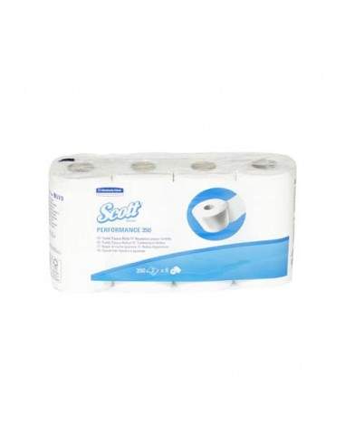 Carta igienica 2 veli SCOTT® 350 in carta a 2 veli 350 strappi bianco pacco da 8 rotoli - 8519 SCOTT® - 1