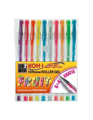 Penne gel colori profumati KOH-I-NOOR 0,7mm assortiti conf.10 - NAGP10F Koh-i-noor - 1