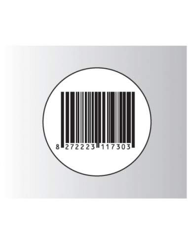 Rt. 500 Etichette Antitaccheggio - f.to Ø 33 mm - disat. - 8,20MHz - falso barcode (ordine minimo 4 rt.)  - 1