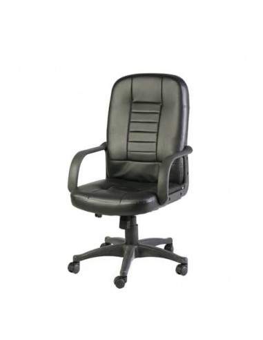 Poltrona presidenziale Serena Group Detroit in PU nero HC4418H Serena Group - 1