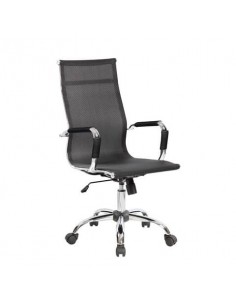 Poltrona direzionale Serena Group Dallas in acciaio cromato e rete tecnica nero HC-9817M Serena Group - 1