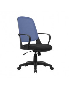 Sedia operativa rete Serena Group Washington in tessuto e rete tecnica blu H4069B Serena Group - 1