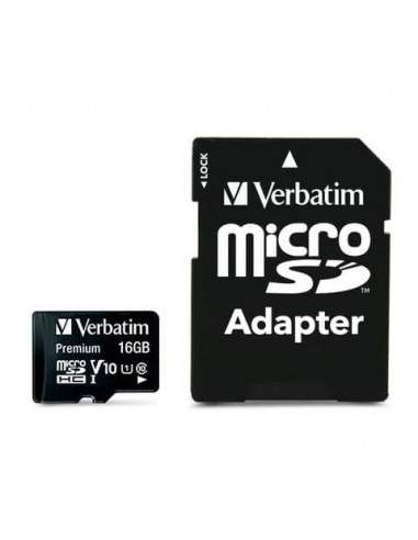 Flash memory card Verbatim micro sdhc - classe 10 con adattatore 16 GB 44082 Verbatim - 1