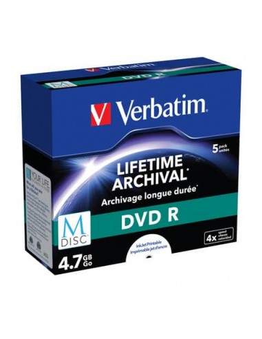 DVD R M-Disc Stampabile Verbatim 4.7 GB  conf. da 5 - 43821 Verbatim - 1